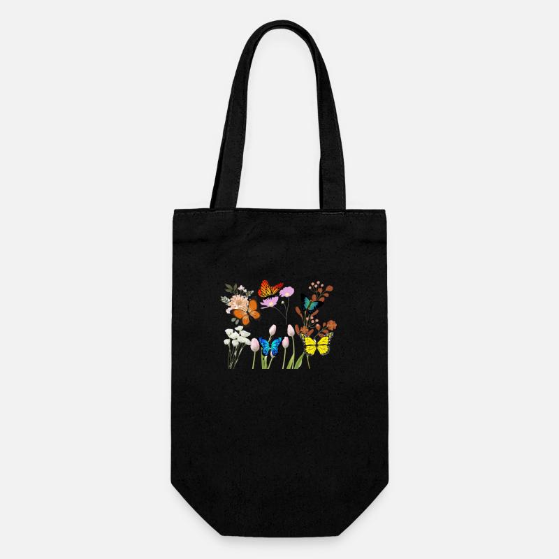 fleurs - Sac à bouteille - noir
