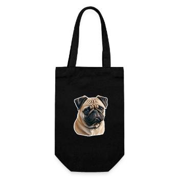 Pug - Gift Bag for Bottles - black - Front