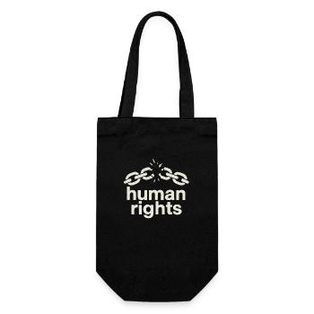 Human Rights - Gift Bag for Bottles - black - Front
