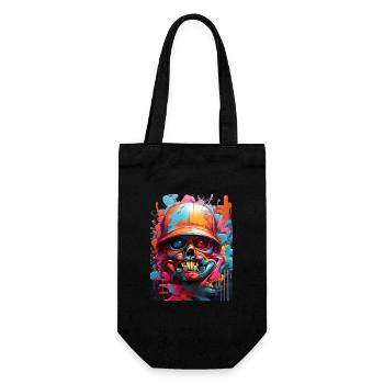 Graffiti-Stil3 - Geschenkbeutel für Flaschen - Schwarz - Vorne