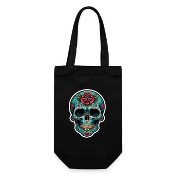 Skull Neo Traditional - Gift Bag for Bottles - black - Front