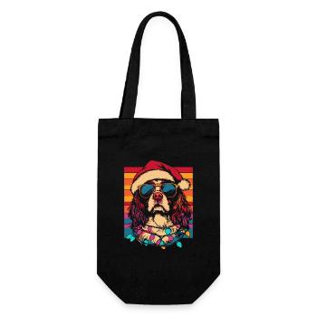 Cool Cavalier King Charles Épagneul Noël - Sac à bouteille - noir - Devant