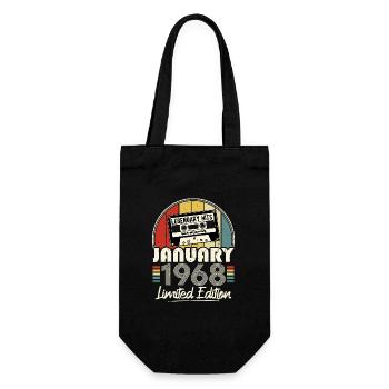 Janvier 1968 Vintage Anniversaire Rétro Cadeau - Sac à bouteille - noir - Devant