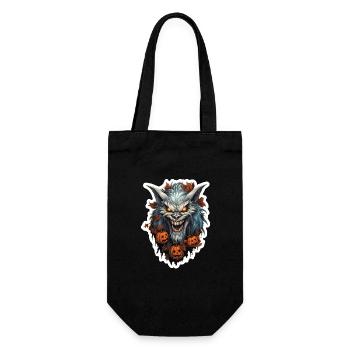 Werwolf Halloween - Geschenkbeutel für Flaschen - Schwarz - Vorne