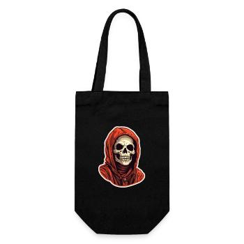 Crâne avec sweat à capuche - Sac à bouteille - noir - Devant