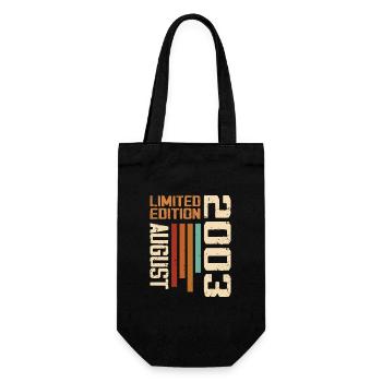 August 2003 Birthday Gift August 2003 August - Gift Bag for Bottles - black - Front