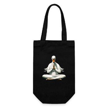 Schwäne Yoga - Geschenkbeutel für Flaschen - Schwarz - Vorne