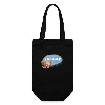 Bear Affirmation for Kids and Animal Lovers - Gift Bag for Bottles - black - Front