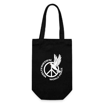 Paix dans le monde Journée mondiale de la paix Colombe de la paix - Sac à bouteille - noir - Devant