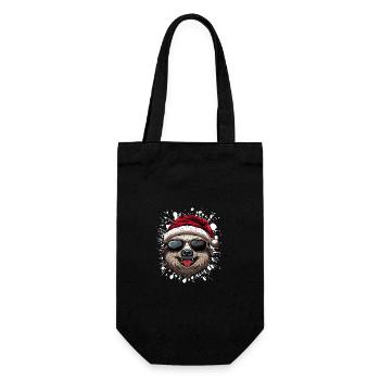 Sloth Christmas Funny - Gift Bag for Bottles - black - Front
