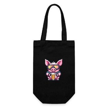 Pork Après-Ski Beer - Gift Bag for Bottles - black - Front