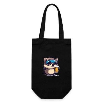 Hedgehog après-ski beer - Gift Bag for Bottles - black - Front