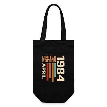 Né En Avril 1984 Cadeau D'anniversaire 1984 Retro - Sac à bouteille - noir - Devant
