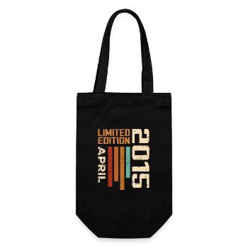 Né En Avril 2015 Cadeau D'anniversaire 2015 Retro - Sac à bouteille - noir - Devant