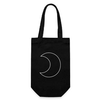 Moon - Crescent - Gift Bag for Bottles - black - Front