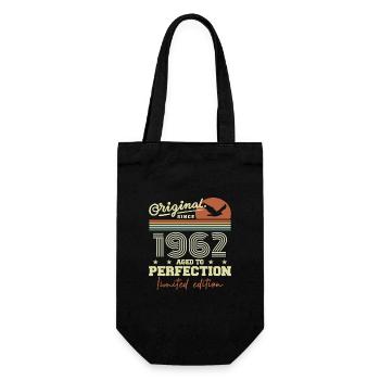 Original 1962 Geburtstagsgeschenk 1945 Retro 1962 - Geschenkbeutel für Flaschen - Schwarz - Vorne