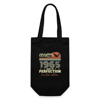 Original 1965 Geburtstagsgeschenk 1945 Retro 1965 - Geschenkbeutel für Flaschen - Schwarz - Vorne