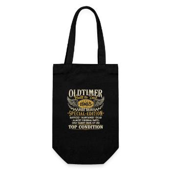 Vintage 1965 Vintage Born Birthday Gift - Gift Bag for Bottles - black - Front