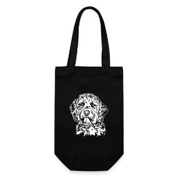 Goldendoodle Portrait Labradoodle Dogs Wilsigns - Gift Bag for Bottles - black - Front