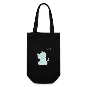 cute cat pet - Gift Bag for Bottles - black - Front