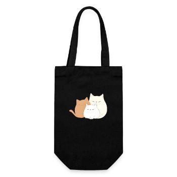 3 kittens - Gift Bag for Bottles - black - Front