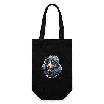 Frosty Shawh Dog - Gift Bag for Bottles - black - Front