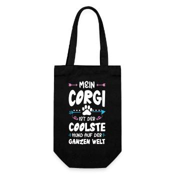 Dicton de chien corgi - Sac à bouteille - noir - Devant