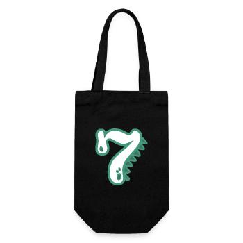 Number 7 - Gift Bag for Bottles - black - Front