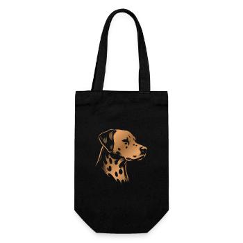 Dalmatien, Tête De Chien, Dessin Bronze - Sac à bouteille - noir - Devant