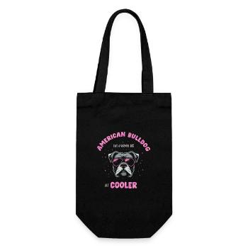 Bouledogue américain chien normal mais plus frais - rose - Sac à bouteille - noir - Devant