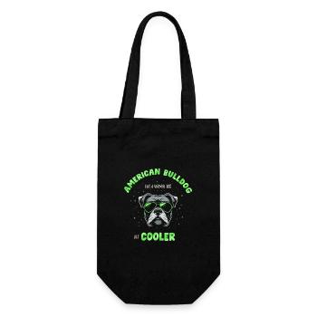 Bouledogue américain chien normal mais plus frais - vert - Sac à bouteille - noir - Devant