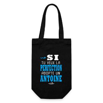 Antoine Si tu veux la perfection adopte un antoine - Sac à bouteille - noir - Devant