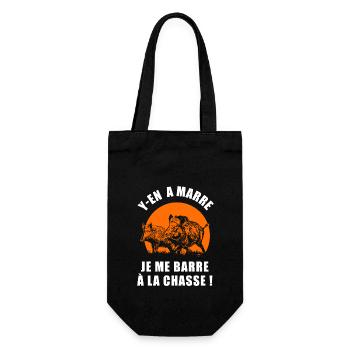 je me barre à la chasse drôle marrant chasseur - Sac à bouteille - noir - Devant