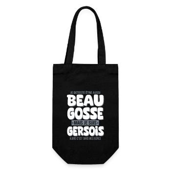 Beau gosse Gers cadeau homme gersois - Sac à bouteille - noir - Devant