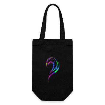 Tatouage gothique vert bleu marbré - Sac à bouteille - noir - Devant