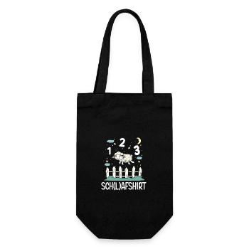 Niedliches Schaf Schlafshirt Pyjama Shirt - Geschenkbeutel für Flaschen - Schwarz - Vorne