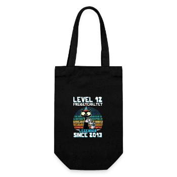Level 12 Freigeschaltet Legendär Seit 2013 - Geschenkbeutel für Flaschen - Schwarz - Vorne
