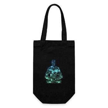 Bookworm Reader Literature - Geschenkbeutel für Flaschen - Schwarz - Vorne