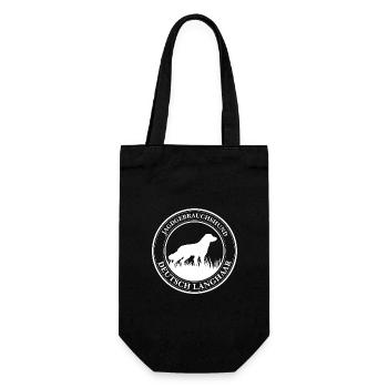 Deutsch Langhaar Jagdgebrauchshund Jagdhunde - Geschenkbeutel für Flaschen - Schwarz - Vorne