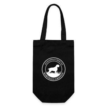 Korthals Griffon Jagdgebrauchshund Jagdhunde - Geschenkbeutel für Flaschen - Schwarz - Vorne