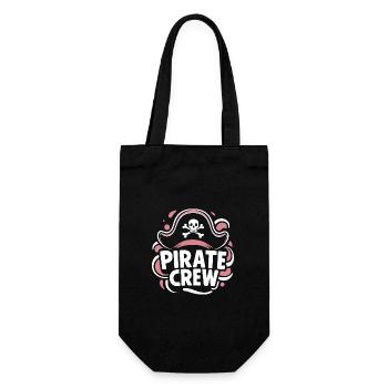 Pirat Piraten Fasching Halloween - Geschenkbeutel für Flaschen - Schwarz - Vorne