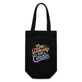 Line Dancing Dancing Dancers - Gift Bag for Bottles - black - Front