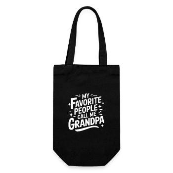 Papy Grand-père Famille Fête des pères - Sac à bouteille - noir - Devant