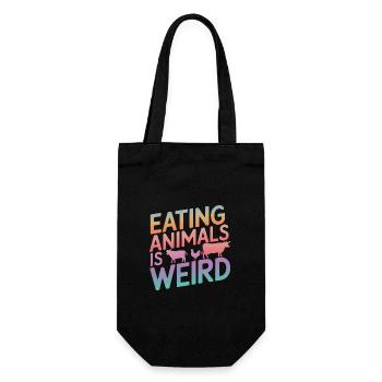 Vegetarian Vegan Veggie Vegetarian - Gift Bag for Bottles - black - Front
