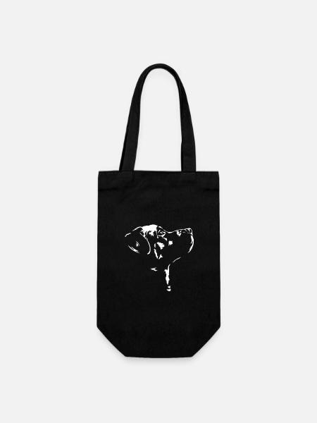 Rottweiler Silhouette Hunde Hund Rottie Wilsigns - Geschenkbeutel für Flaschen - Schwarz