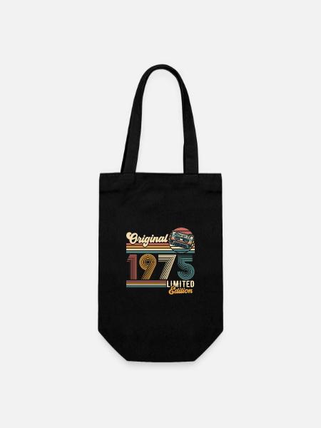 Original 1975 Vintage Vintage Rétro Anniversaire - Sac à bouteille - noir