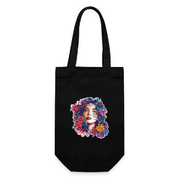 Summer Blossom Dreams Nr. 3 - Geschenkbeutel für Flaschen - Schwarz - Vorne