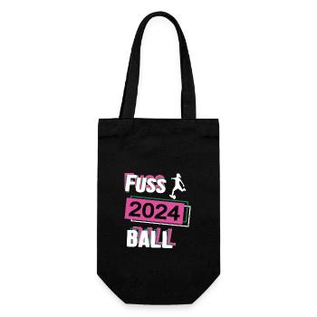 Fussball 2024 Fussballerin Fussballspielerin Team - Geschenkbeutel für Flaschen - Schwarz - Vorne