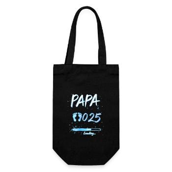 Dad 2025 Loading for Expectant Dads Gift - Gift Bag for Bottles - black - Front