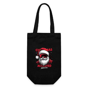 Santa Claus with ski goggles - Christmas Mode - Gift Bag for Bottles - black - Front
